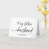 結婚式日帰り車で花嫁から未来の夫へ カード (黄色い花)