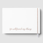 結婚式日日付バラ金ゴールド ゲストブック (裏面)