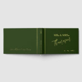 結婚式日日付金ゴールド ゲストブック (全面)