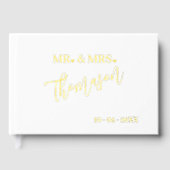 結婚式日日付金ゴールド ゲストブック (正面)