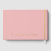 結婚式日日付金ゴールド ゲストブック (裏面)