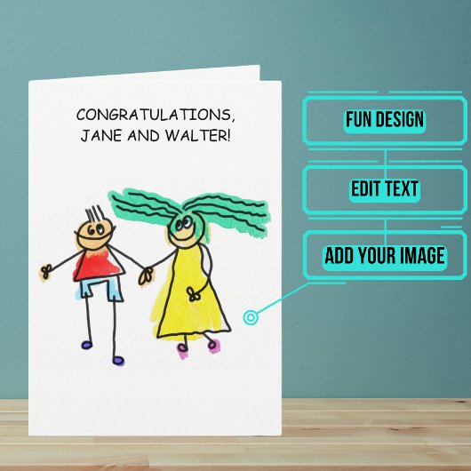 結婚式日祝いカーカスタマイズド カード