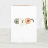 結婚式日祝い素朴秋秋 カード (裏面)