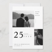結婚式日程 ウェディング セーブ・ザ・デート カード (正面)