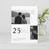 結婚式日程 ウェディング セーブ・ザ・デート カード (スタンド正面)