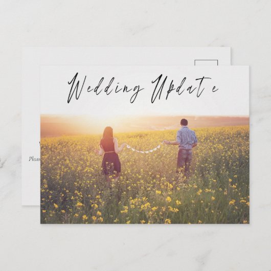 結婚式更新写真 結婚式日程発表 ポストカード (正面/裏面)