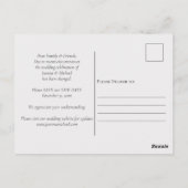 結婚式更新写真 結婚式日程発表 ポストカード (裏面)