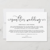 結婚式最新情報 | 少人数の結婚式 案内状 (正面)