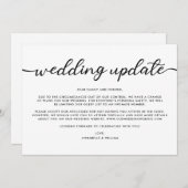 結婚式最新情報 | 少人数の結婚式 案内状 (正面/裏面)