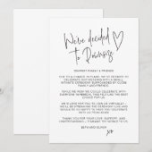 結婚式最新情報 縮小版  フォントを変更 案内状 (正面/裏面)