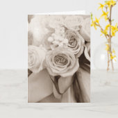 結婚式最高のの日に花嫁と友人と私の「双子」 カード (黄色い花)