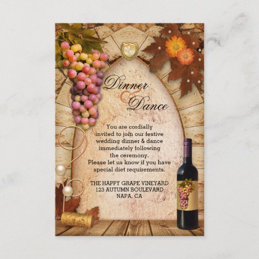 結婚式案内・宿泊情報 挿入カード エンクロージャーカード (正面)