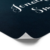 結婚式歓迎ワインナビーブルグンディー看板 ポスター (角)