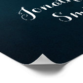 結婚式歓迎ワイン ネイビー バーガンディ サイン (角)