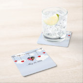 結婚式王室の会 スクエアペーパーコースター (インサイチュ)