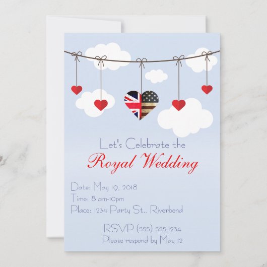 結婚式王室の会 招待状 (裏面)