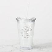結婚式用のカスタムMr&Mrsアクリルタンブラーグラス アクリルタンブラー (裏面)