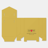 結婚式用のメタリックゴールド大型テント景品ボックス フェイバーボックス (見開き)