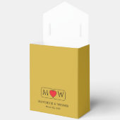 結婚式用のメタリックゴールド大型テント景品ボックス フェイバーボックス (見開き)