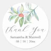 結婚式用シールサンキューシンプルクリスマス ラウンドシール (正面)