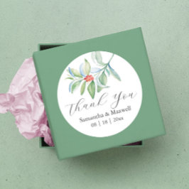 結婚式用シールサンキューシンプルクリスマス ラウンドシール