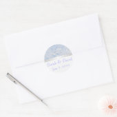 結婚式用シールライトブルーフローラ ラウンドシール (封筒)
