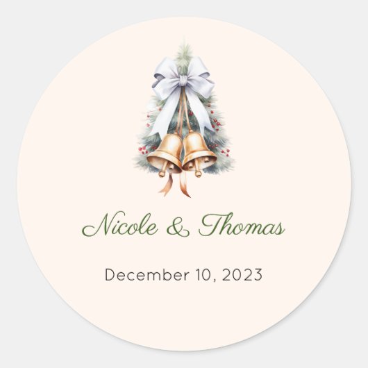 結婚式用シール，ウェディングラベル，スクリプト，愛 ラウンドシール (正面)