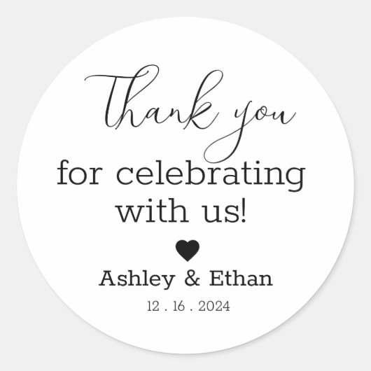 結婚式用シール ラウンドシール (正面)