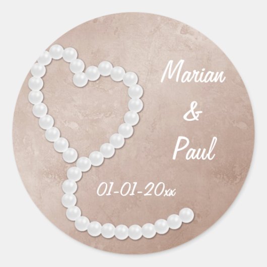 結婚式用シール ラウンドシール (正面)