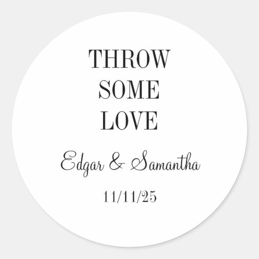 結婚式用シール ラウンドシール (正面)