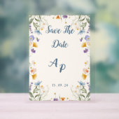 結婚式用フラワー ベージュ 招待状 アクリルサイン (ニュートラル)