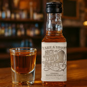 結婚式目前のラスティックな独身パーティーで一発飲め! リキュールボトルラベル