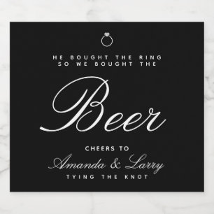 結婚式目前の乾杯ラベル ビールラベル