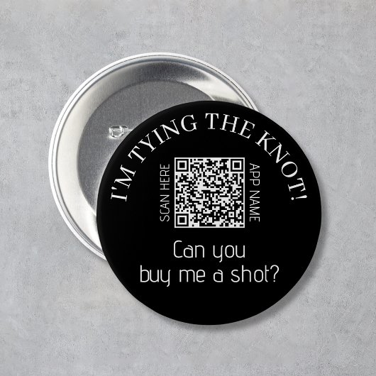 結婚式目前！乾杯を奢って！独身最後の夜 缶バッジ