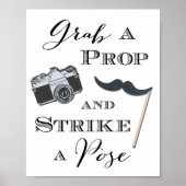 結婚式看板 フォトブース ポスター 小道具を取って (正面)