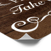 結婚式看板 - 結婚式プログラム ラスティック結婚式看板 ポスター (角)