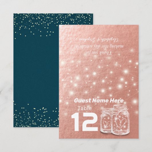 結婚式着席案内カード 席次表 テーブルナンバー エスコートカード 折り畳み式 (正面/裏面)