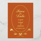 結婚式箔押しSave the Date 招待状 (正面)