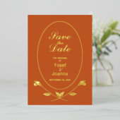 結婚式箔押しSave the Date 招待状 (立ち正面)