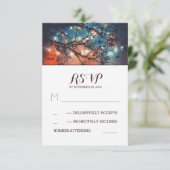 結婚式素朴のRSVPカードを点灯 出欠カード (スタンド正面)