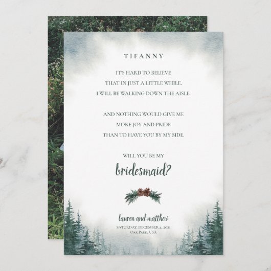 結婚式素朴パーティー花嫁付きプロポーザル 招待状 (正面/裏面)