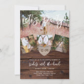 結婚式素朴披露宴パーティーリハーサル写真 招待状 (正面)