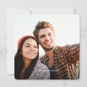 結婚式素朴日付を保存する写真木目インビ 招待状 (裏面)