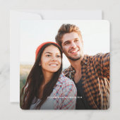 結婚式素朴日付を保存する写真木目インビ 招待状 (裏面)