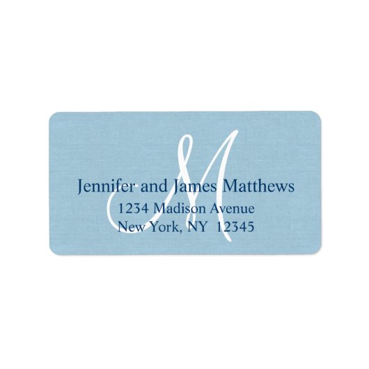 結婚式素朴用リネンモノグラム ラベル (正面)