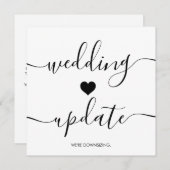 結婚式縮小のお知らせ プライベートウェディングアップデート 案内状 (正面/裏面)