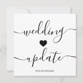 結婚式縮小のお知らせ プライベートウェディングアップデート 案内状 (正面)