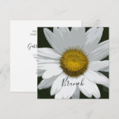 結婚式翌日のホワイトデイジーフラワーブランチ 招待状 (正面/裏面)