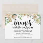 結婚式翌日の春のブランチ招待状 ニュートラルデザイン 招待状 (正面/裏面)