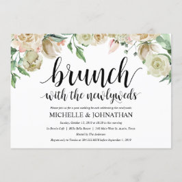 結婚式翌日の春のブランチ招待状 ニュートラルデザイン 招待状